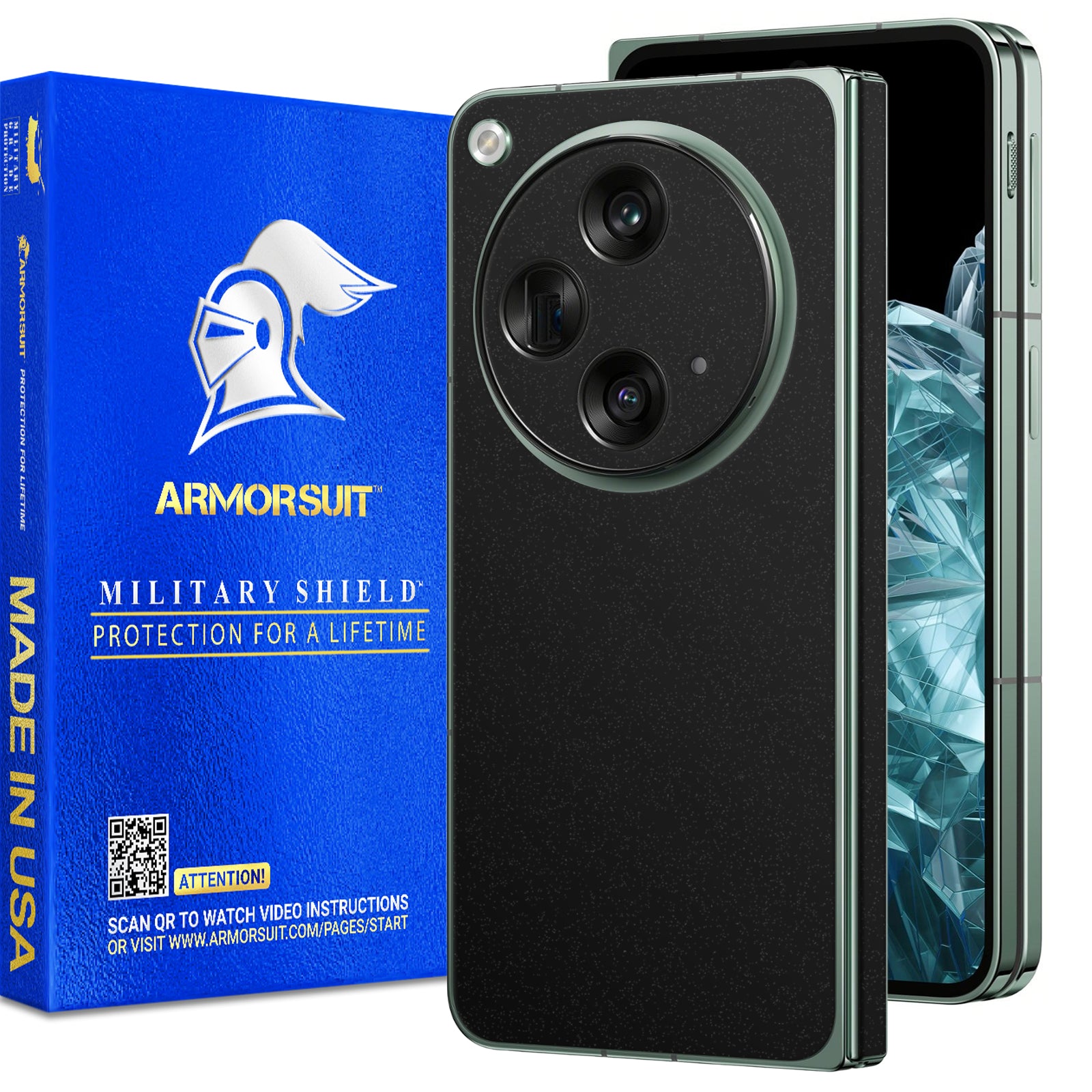 ArmorSuit MilitaryShield Vinyl Skin for OnePlus Open (Green Color only)