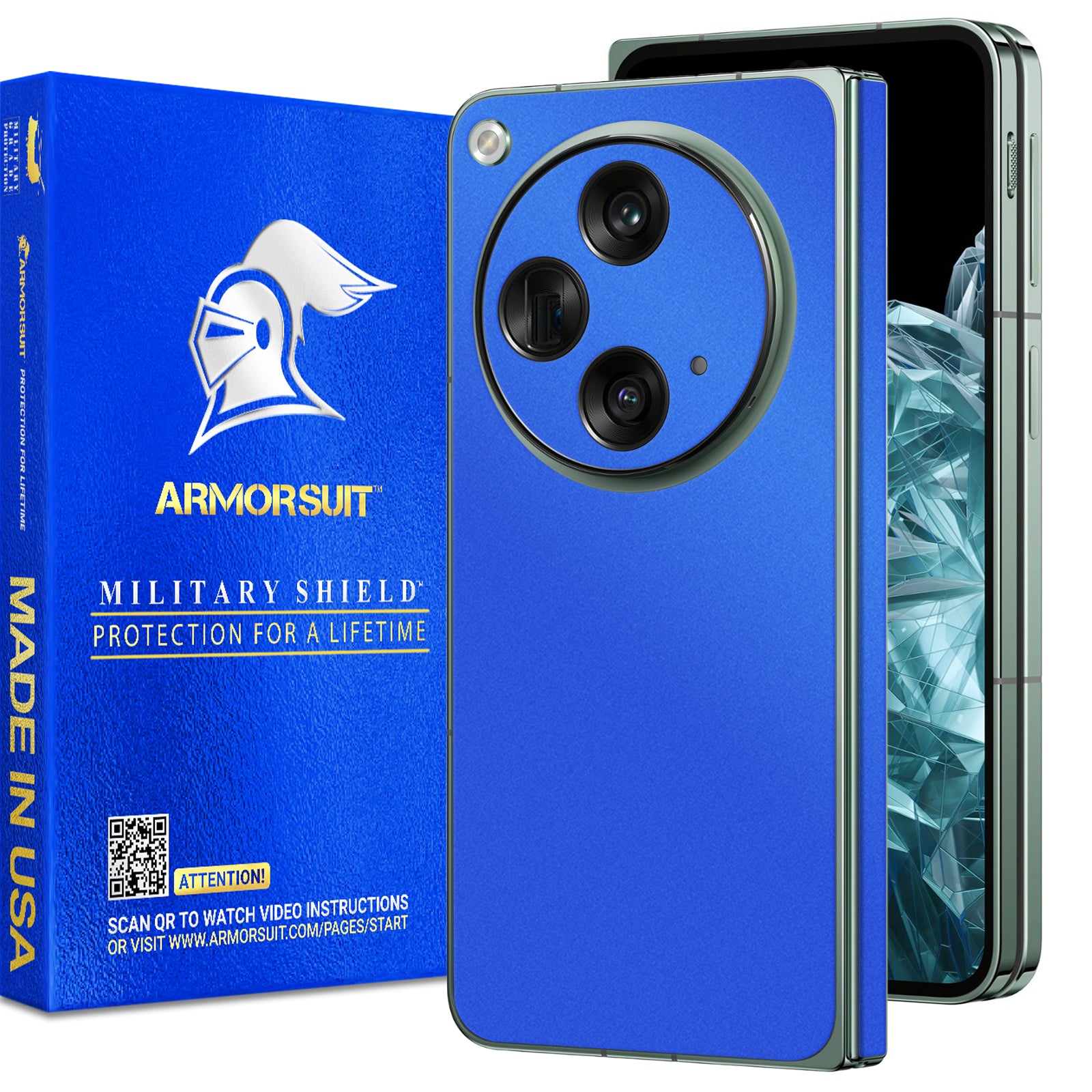 ArmorSuit MilitaryShield Vinyl Skin for OnePlus Open (Green Color only)