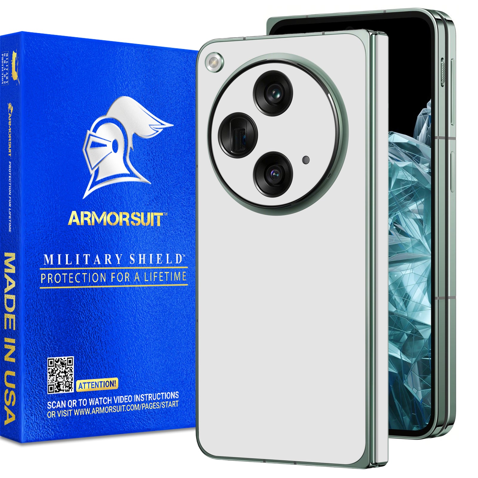ArmorSuit MilitaryShield Vinyl Skin for OnePlus Open (Green Color only)