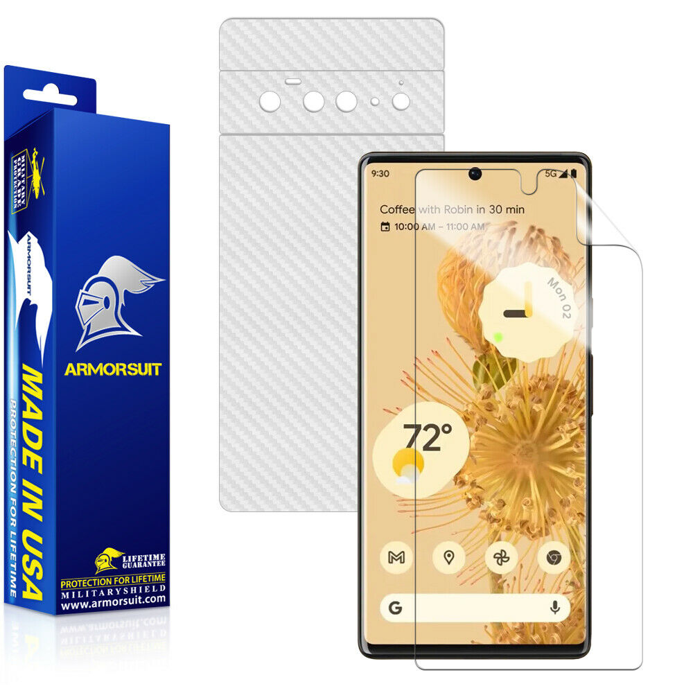 Google Pixel 6 Pro Screen Protector +  Vinyl Skin Protector