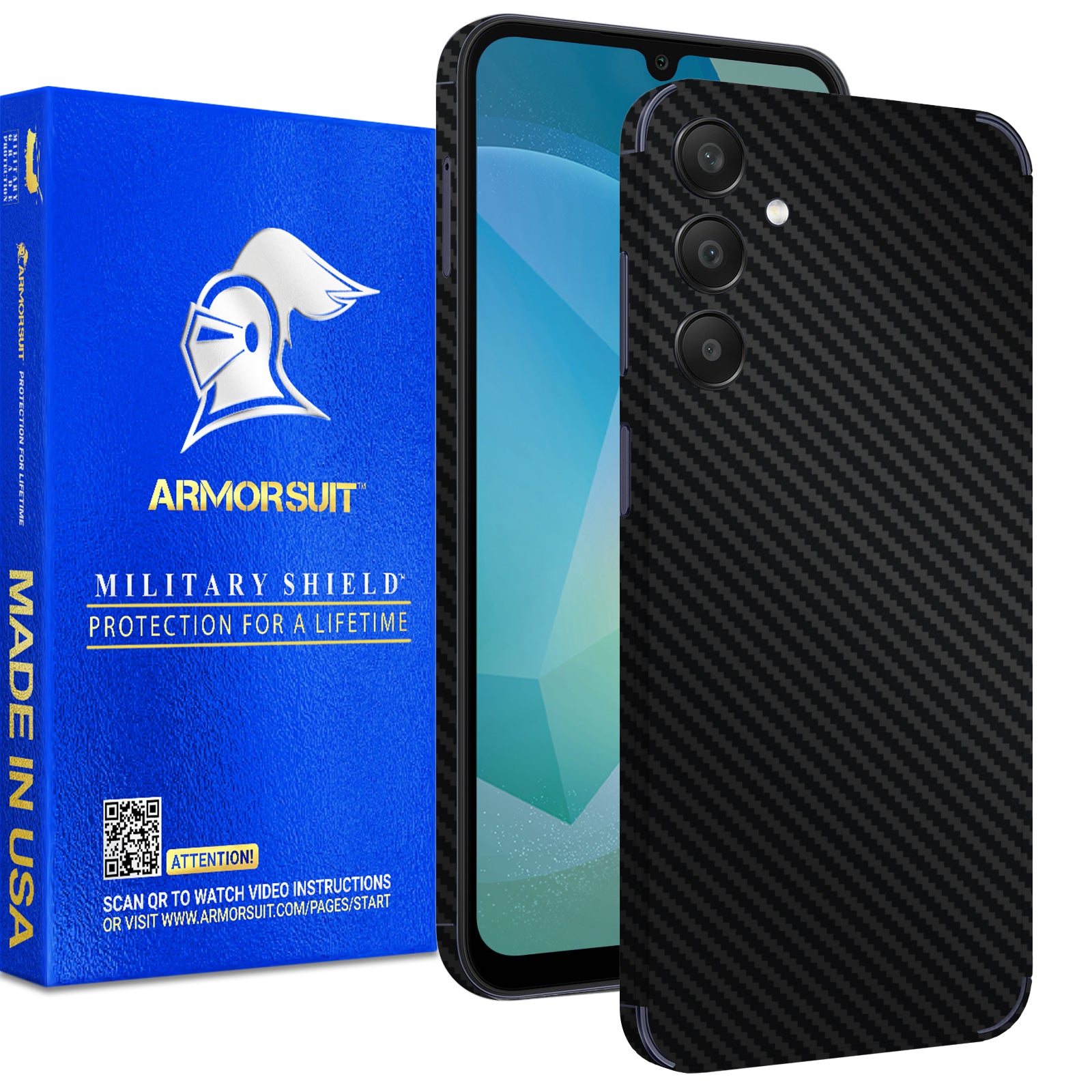 [2 Pack] Armorsuit MilitaryShield Vinyl Skin Wrap Film for Samsung Galaxy A16 5G