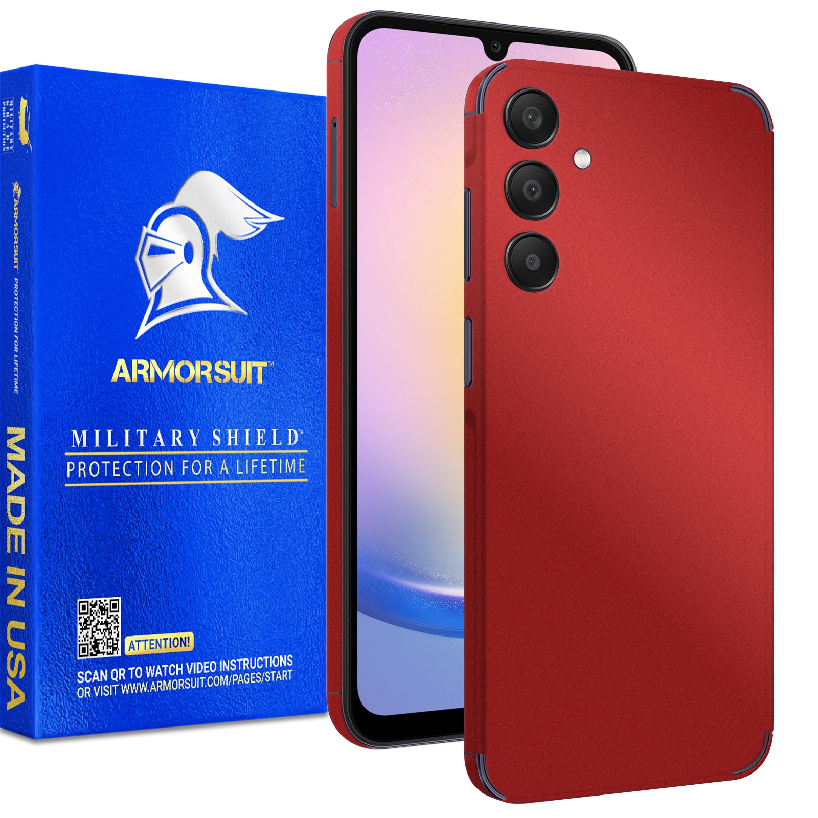 [2 Pack] Armorsuit MilitaryShield Vinyl Skin Wrap Film for Samsung Galaxy A25