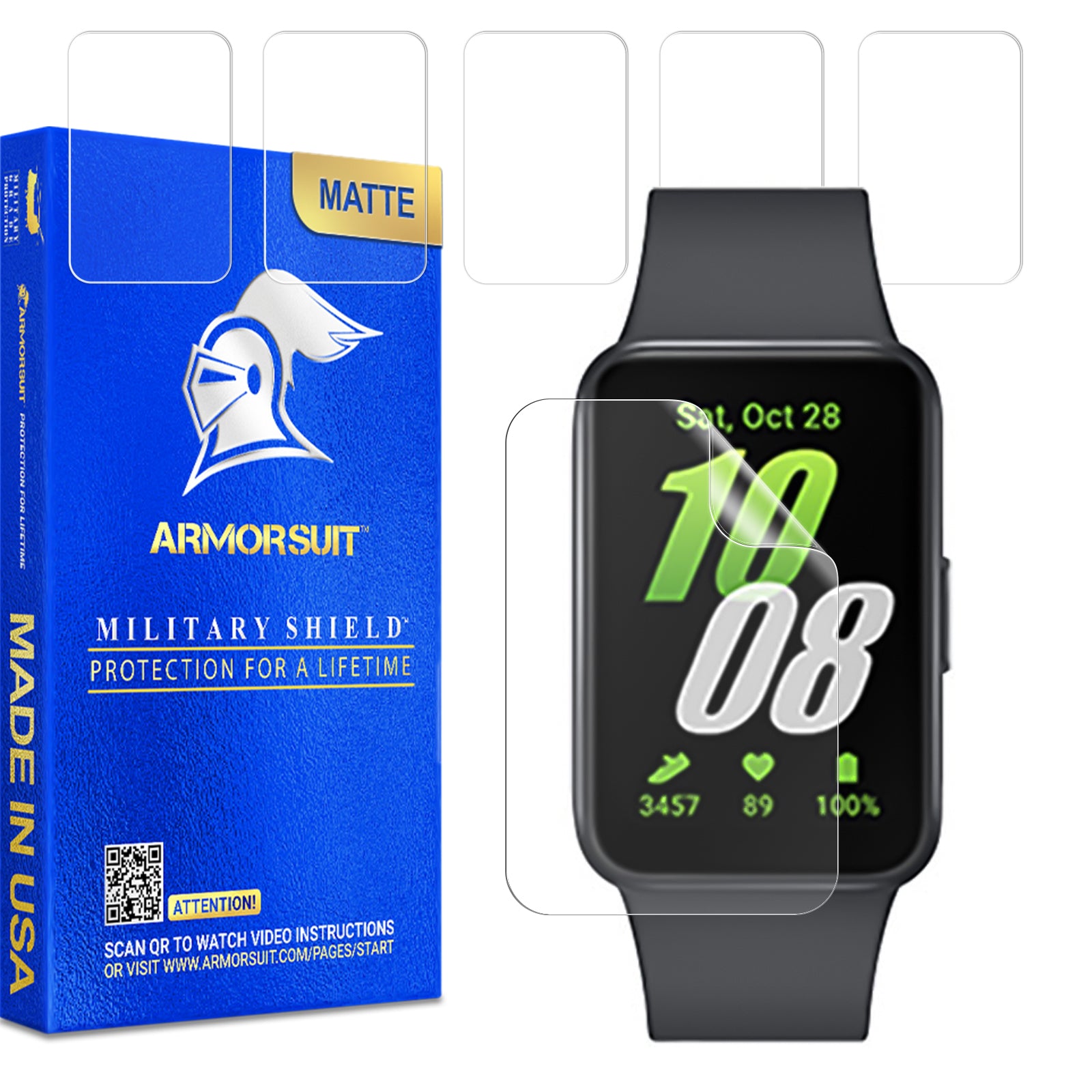 [6 Pack] Samsung Galaxy Fit 3 Smartwatch Screen Protector