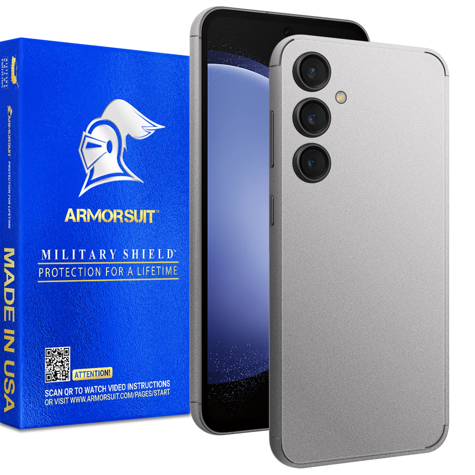 [2 Pack] Armorsuit MilitaryShield Vinyl Skin Wrap Designed for Samsung Galaxy S23 FE (2023)