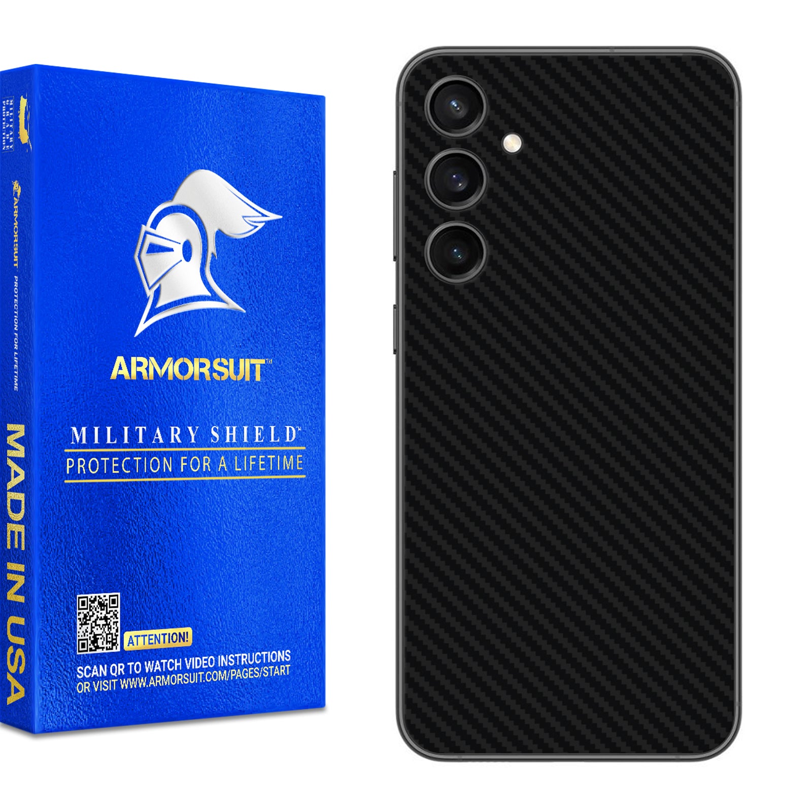 [2 Pack] Armorsuit MilitaryShield Vinyl Skin Wrap Designed for Samsung Galaxy S23 FE (2023)
