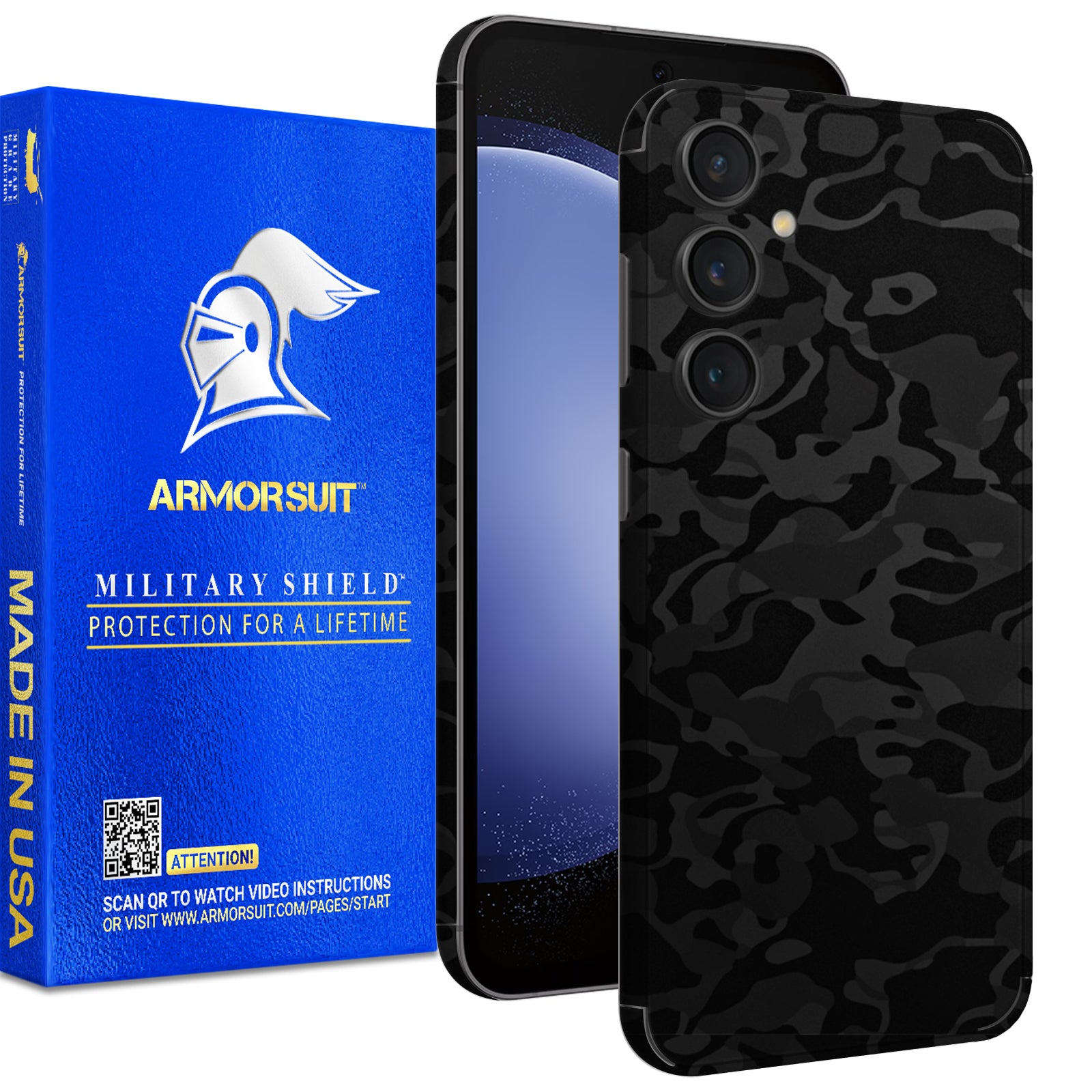 [2 Pack] Armorsuit MilitaryShield Vinyl Skin Wrap Designed for Samsung Galaxy S23 FE (2023)