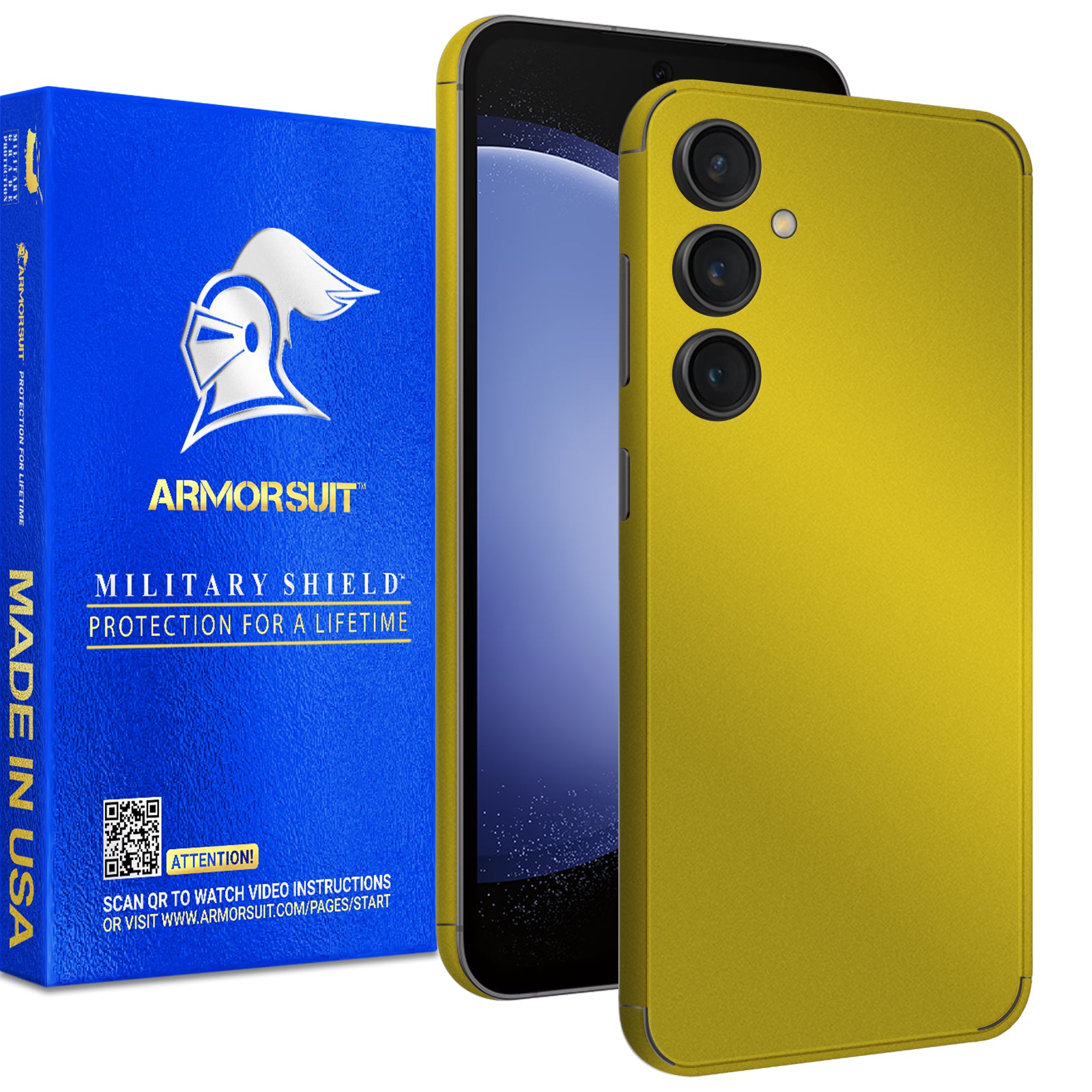 [2 Pack] Armorsuit MilitaryShield Vinyl Skin Wrap Designed for Samsung Galaxy S23 FE (2023)