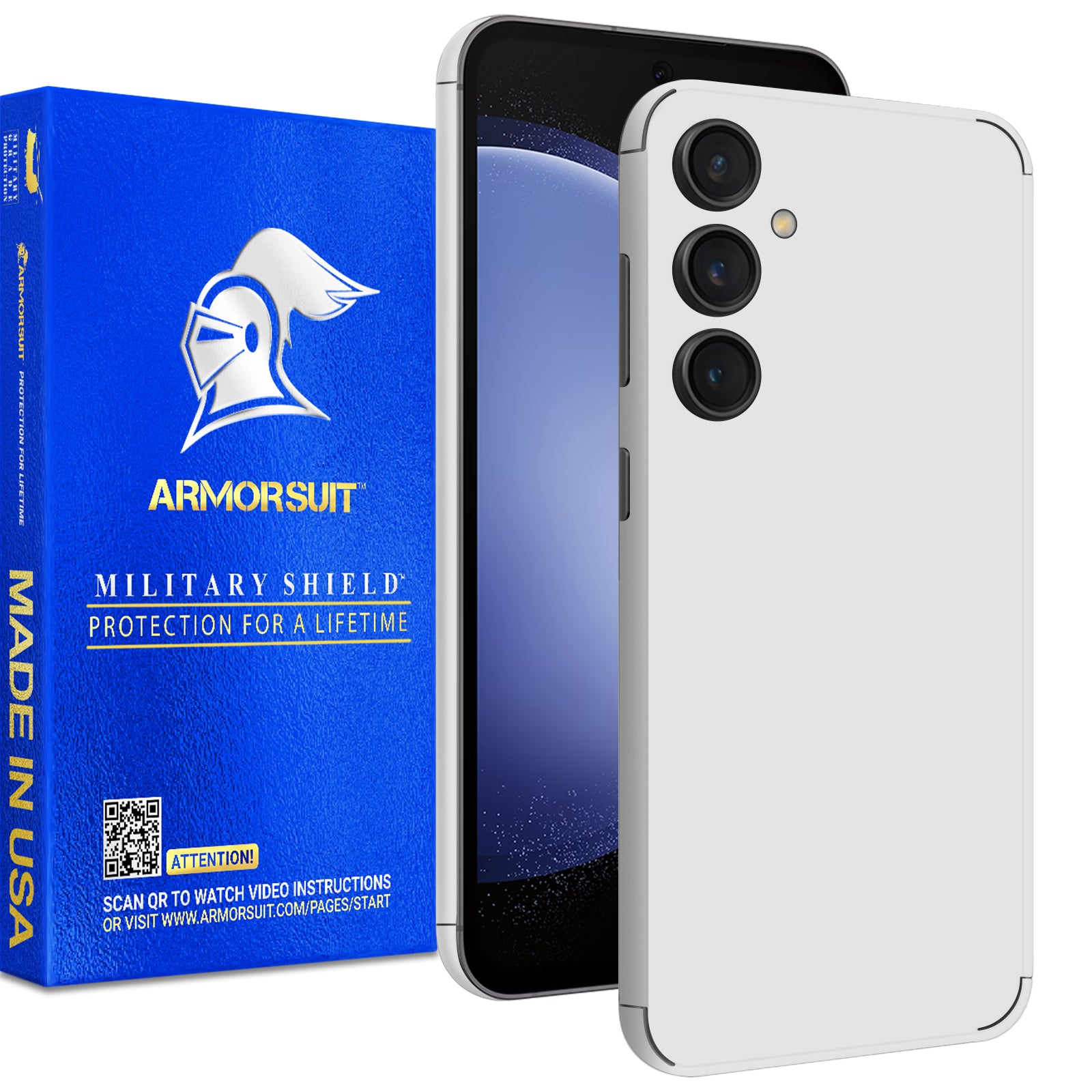 [2 Pack] Armorsuit MilitaryShield Vinyl Skin Wrap Designed for Samsung Galaxy S23 FE (2023)