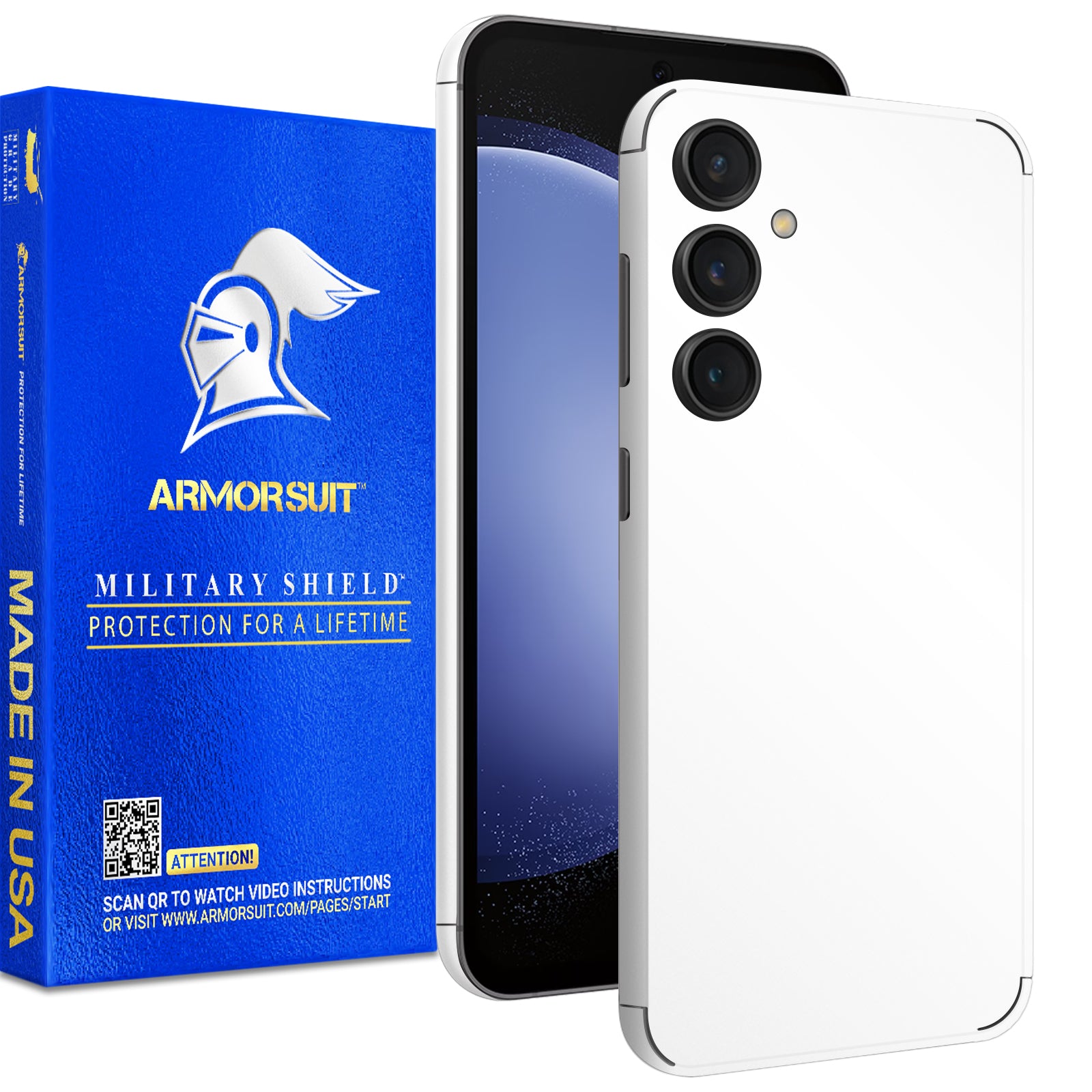 [2 Pack] Armorsuit MilitaryShield Vinyl Skin Wrap Designed for Samsung Galaxy S23 FE (2023)