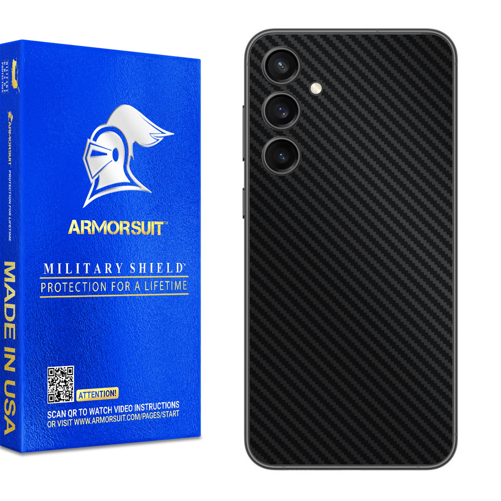 [2 Pack] Armorsuit MilitaryShield Vinyl Skin Wrap Film for Samsung S24 FE
