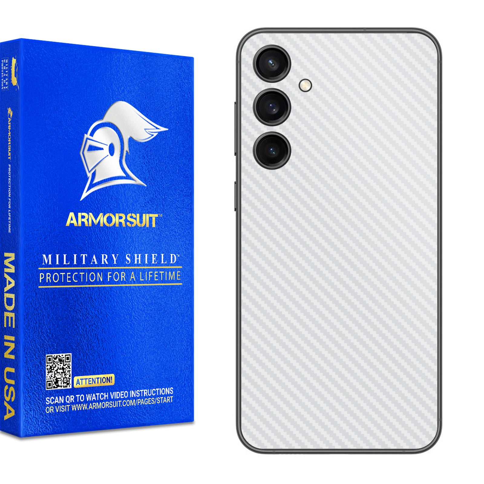 [2 Pack] Armorsuit MilitaryShield Vinyl Skin Wrap Film for Samsung S24 FE