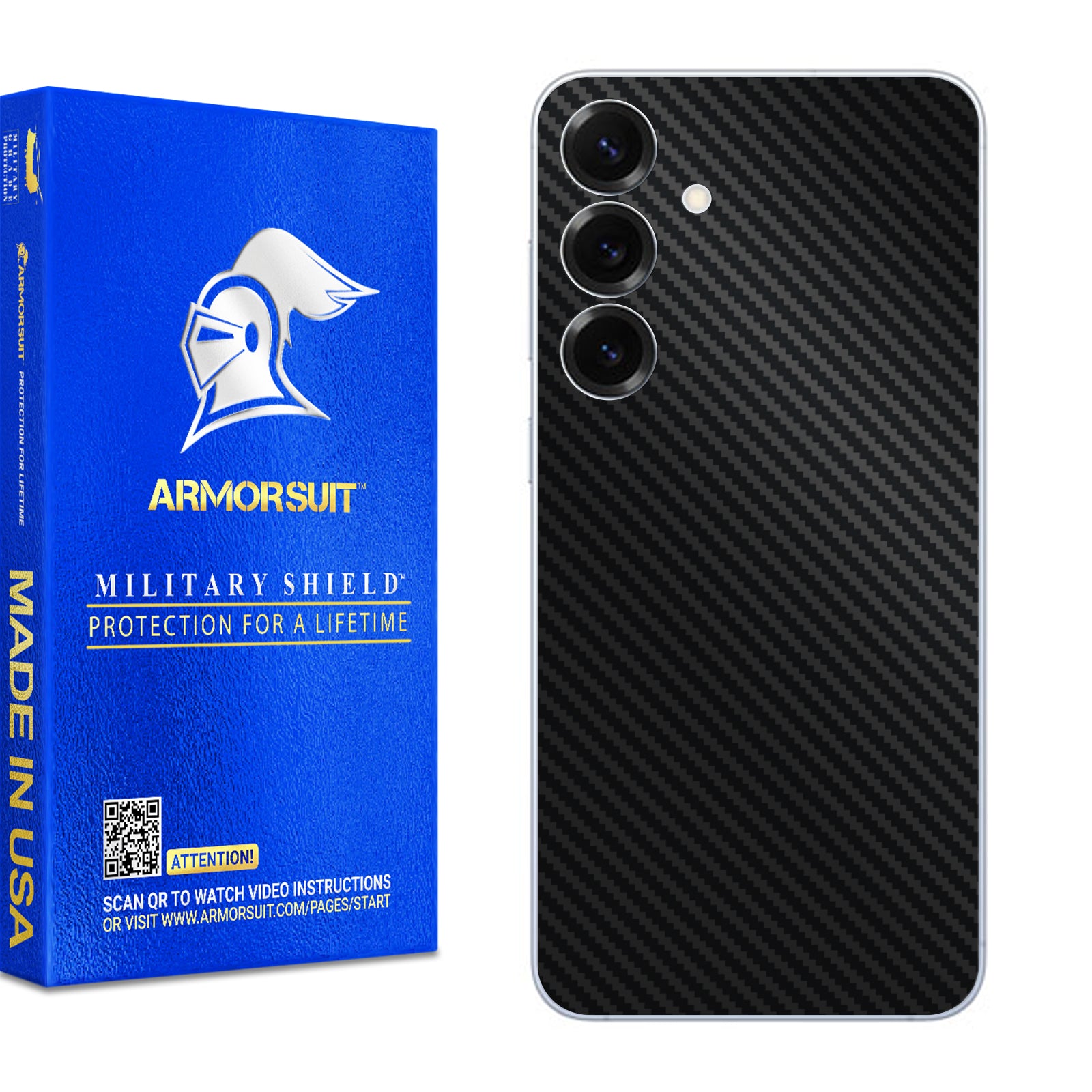[2 Pack] Armorsuit MilitaryShield Vinyl Skin Wrap Film for Samsung Galaxy S25 Plus