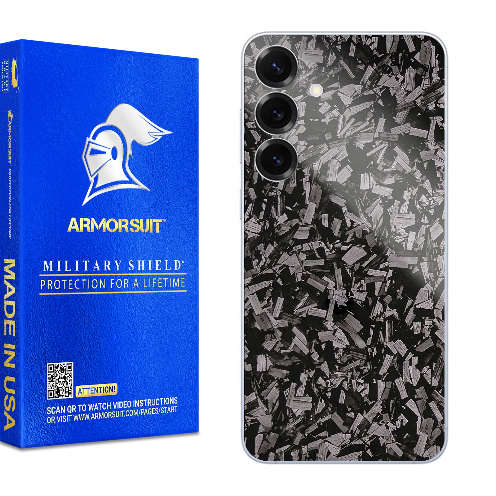 [2 Pack] Armorsuit MilitaryShield Vinyl Skin Wrap Film for Samsung Galaxy S25 Plus