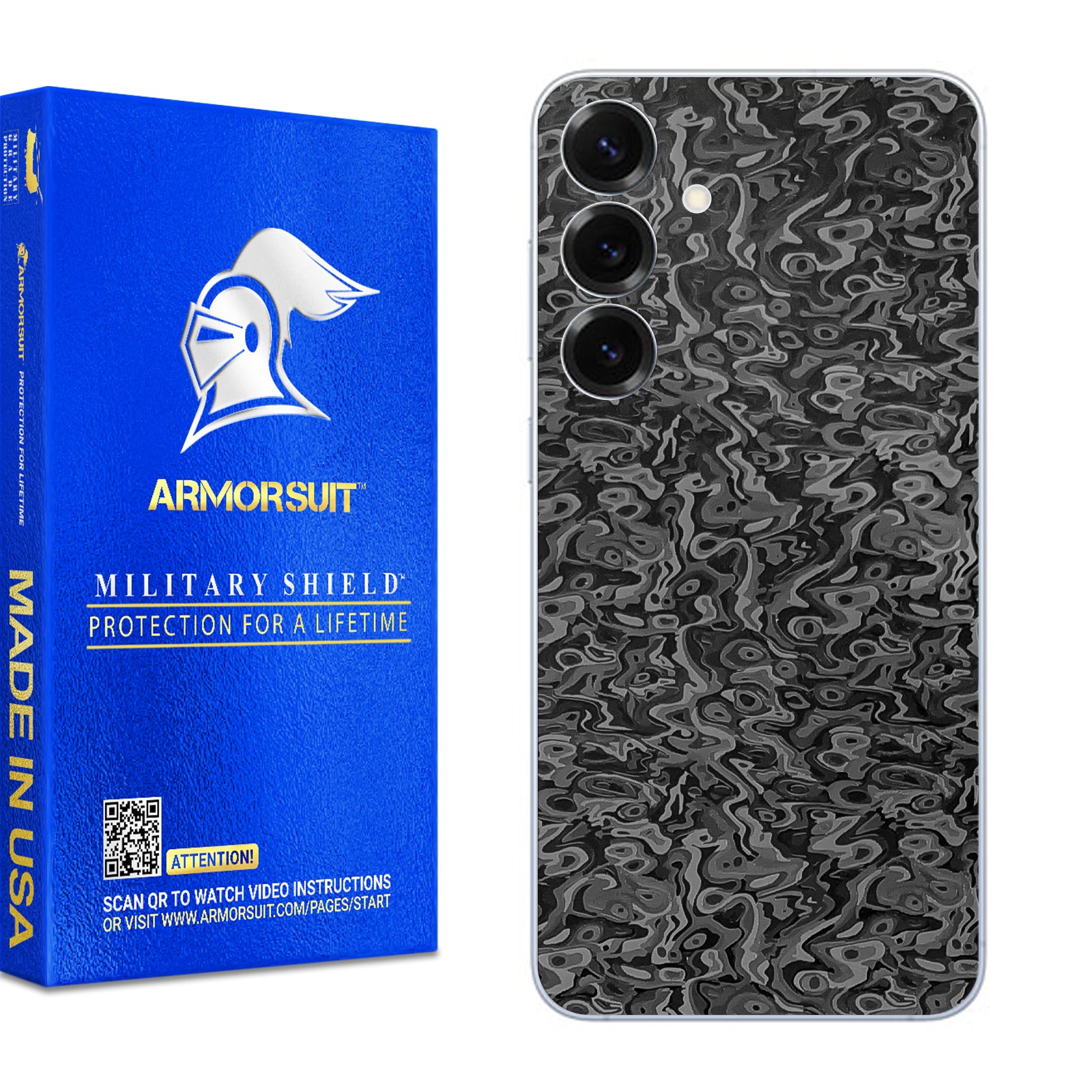 [2 Pack] Armorsuit MilitaryShield Vinyl Skin Wrap Film for Samsung Galaxy S25 Plus