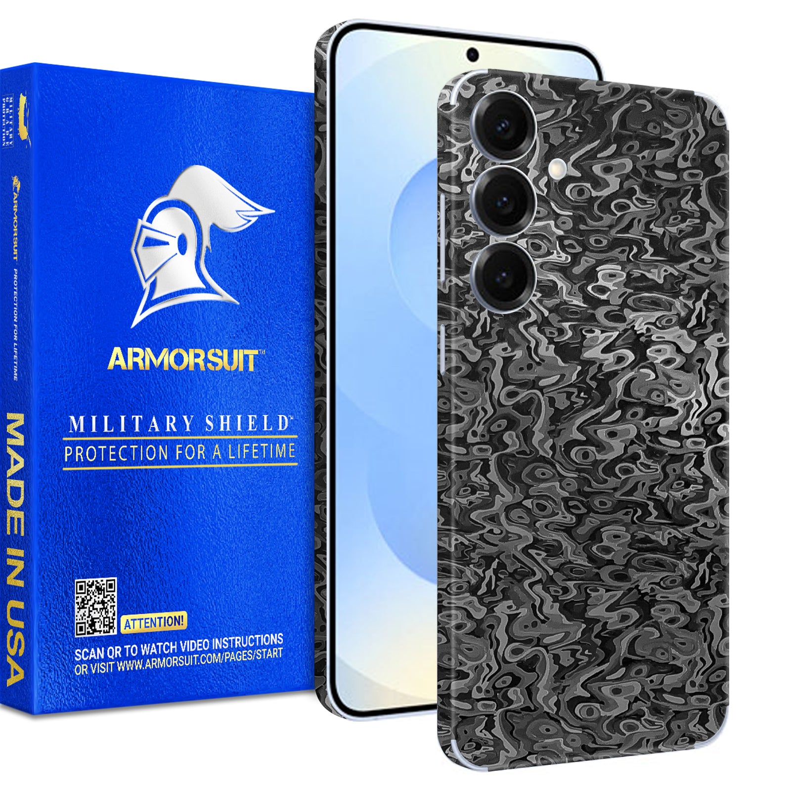 [2 Pack] Armorsuit MilitaryShield Vinyl Skin Wrap Film for Samsung Galaxy S25 Plus