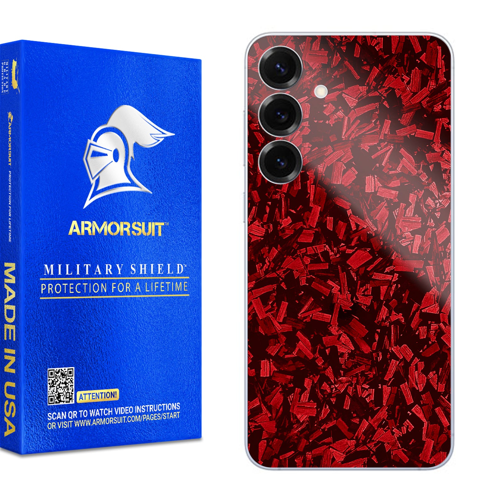 [2 Pack] Armorsuit MilitaryShield Vinyl Skin Wrap Film for Samsung Galaxy S25 Plus