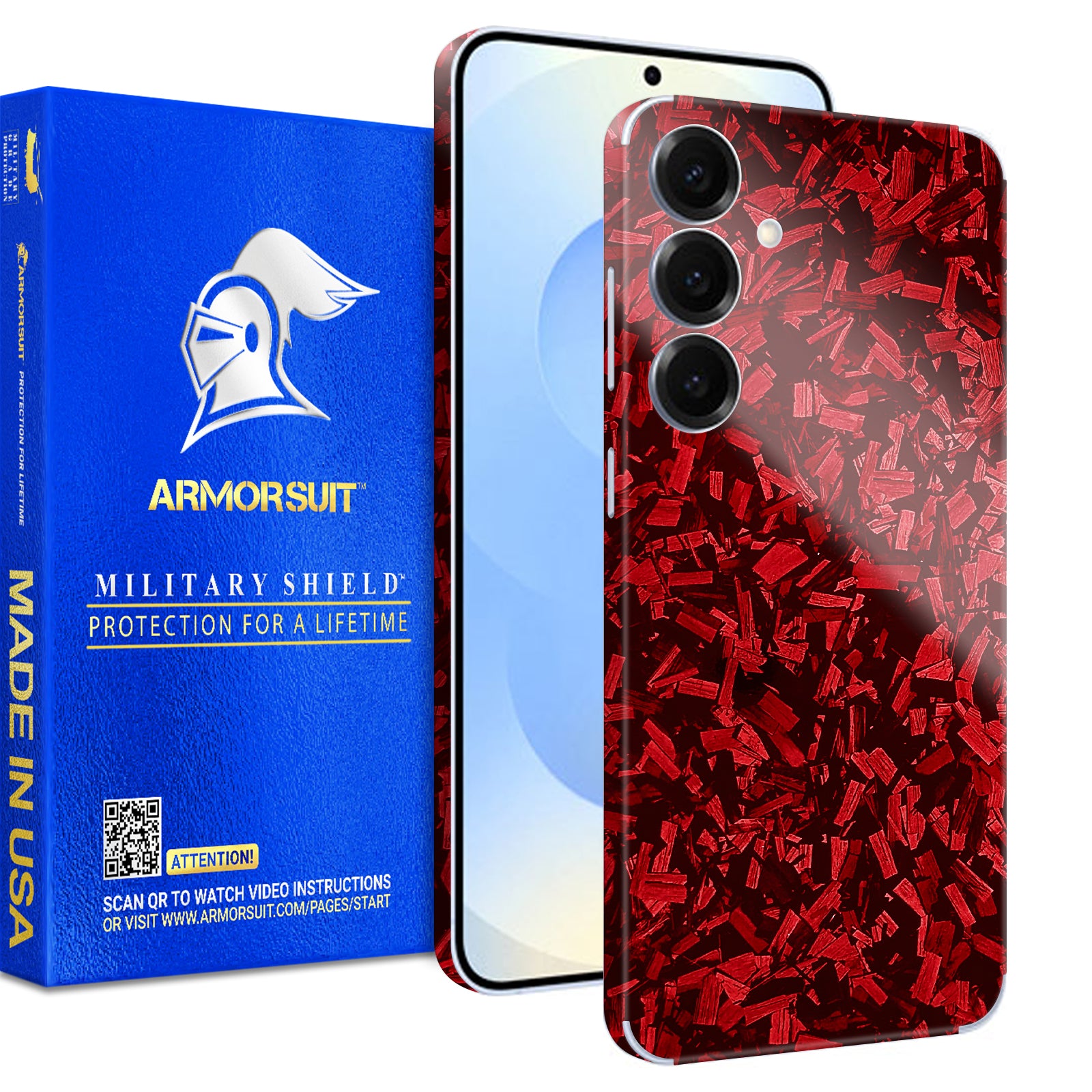 [2 Pack] Armorsuit MilitaryShield Vinyl Skin Wrap Film for Samsung Galaxy S25 Plus