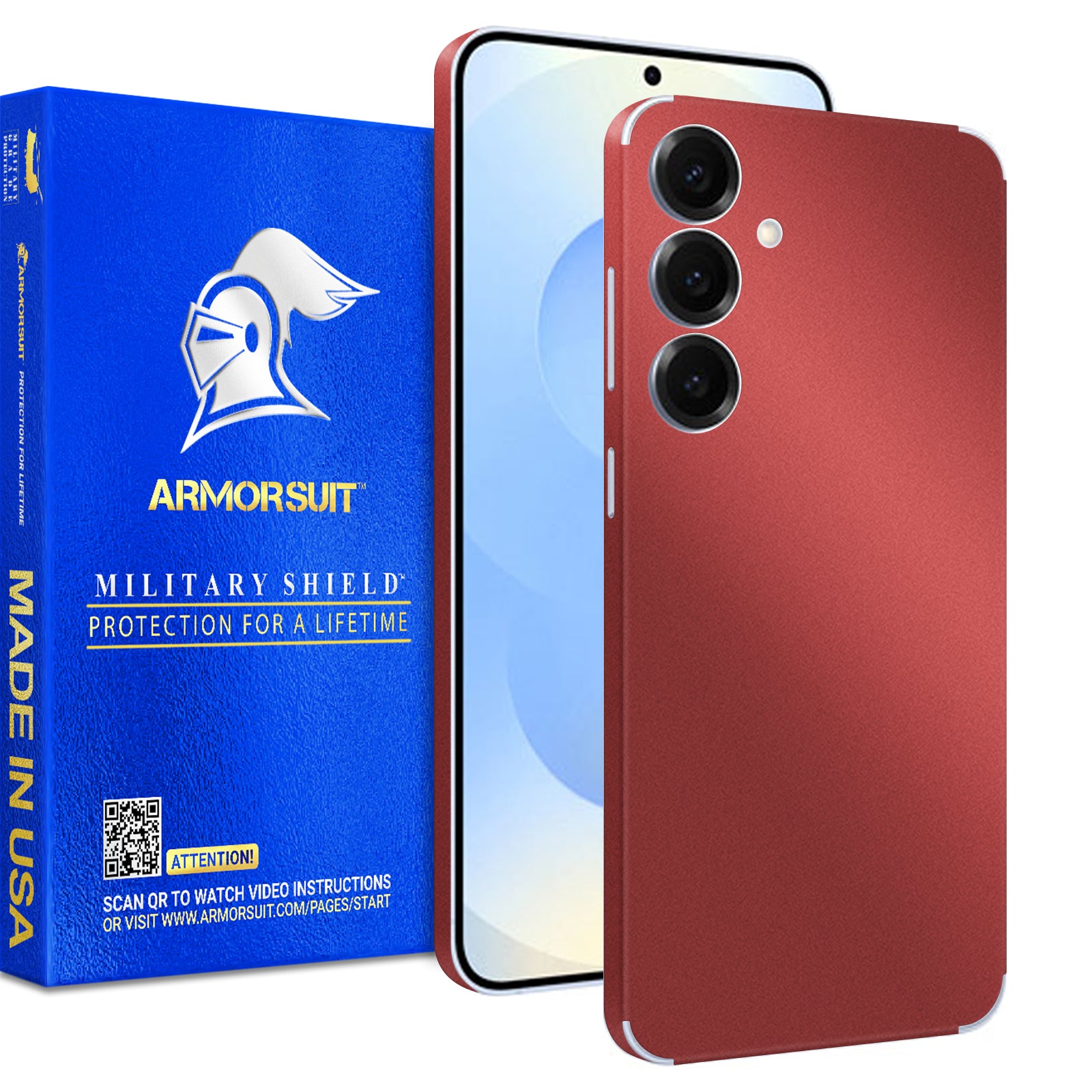 [2 Pack] Armorsuit MilitaryShield Vinyl Skin Wrap Film for Samsung Galaxy S25 Plus