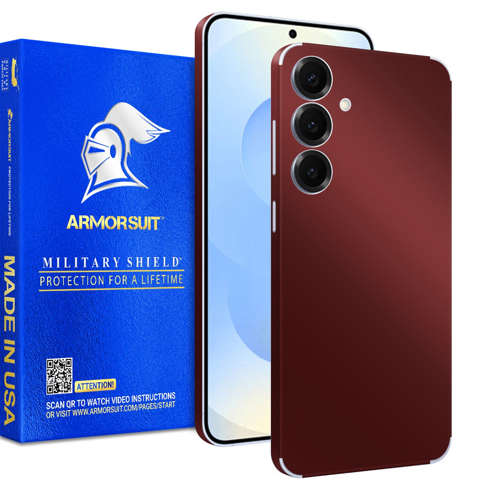 [2 Pack] Armorsuit MilitaryShield Vinyl Skin Wrap Film for Samsung Galaxy S25 Plus