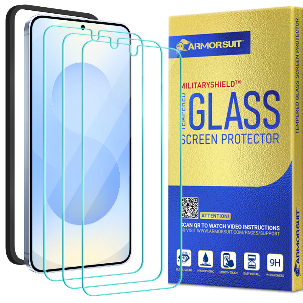 [3 Pack] ArmorSuit for Samsung Galaxy S25 Plus Tempered Glass Case Friendly Protector (w/ Alignment Tool)