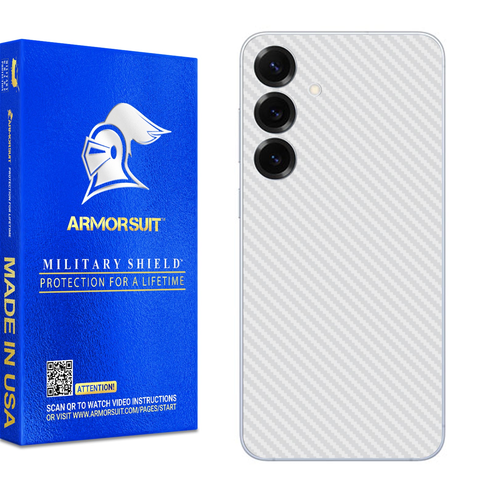 [2 Pack] Armorsuit MilitaryShield Vinyl Skin Wrap Film for Samsung Galaxy S25 Plus