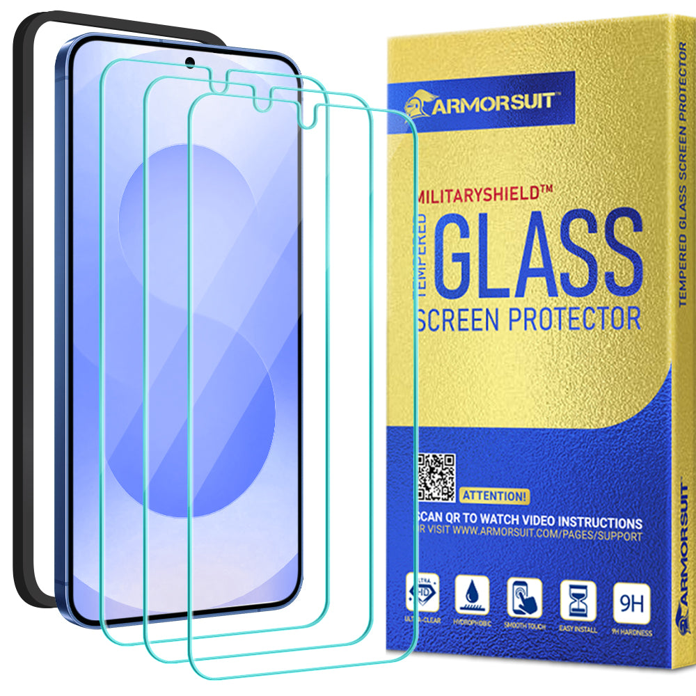 [3 Pack] ArmorSuit for Samsung Galaxy S25 Tempered Glass Protector (w/ Alignment Tool)