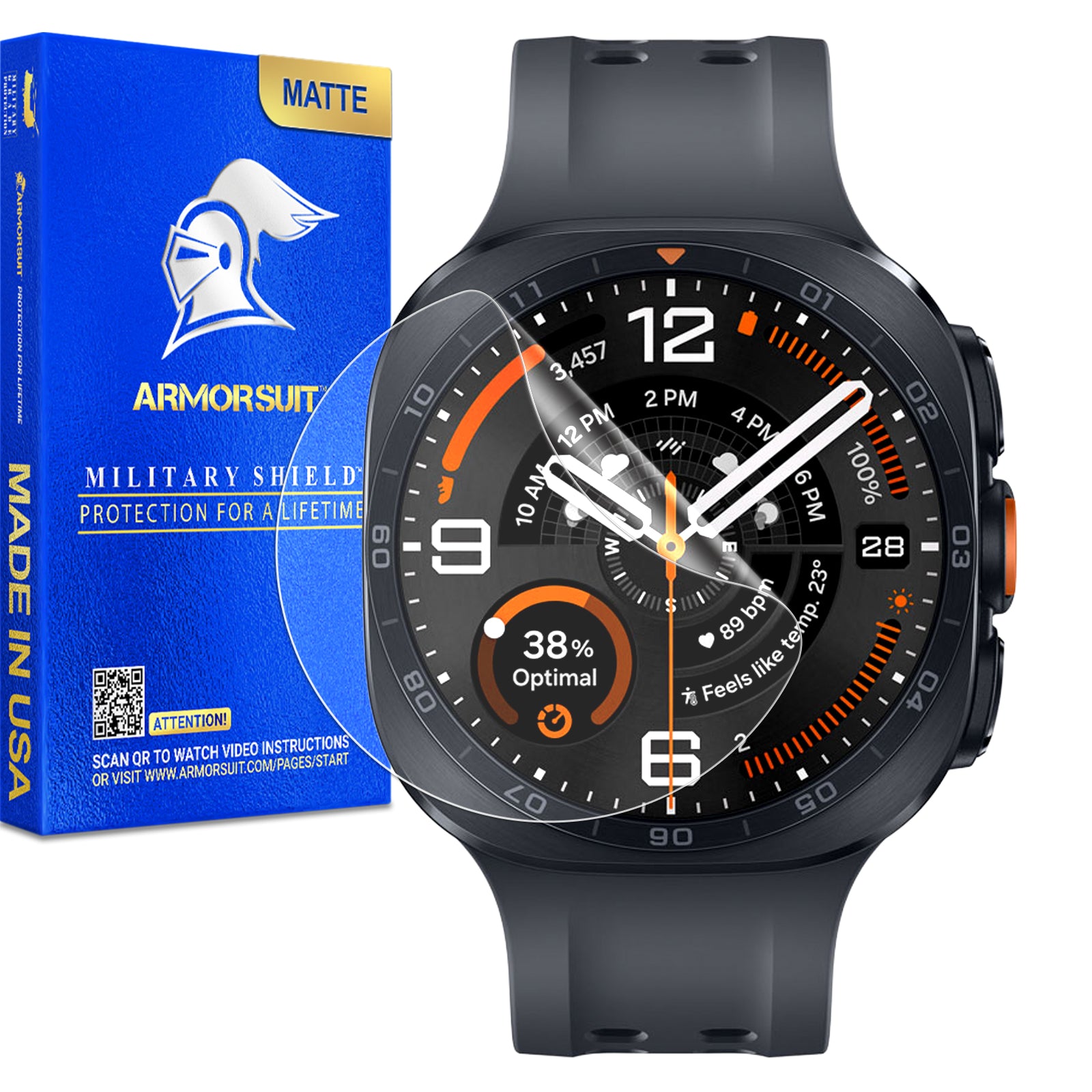 [6 Pack] ArmorSuit MilitaryShield Screen Protector Film For Samsung Galaxy Watch Ultra2 (2026)
