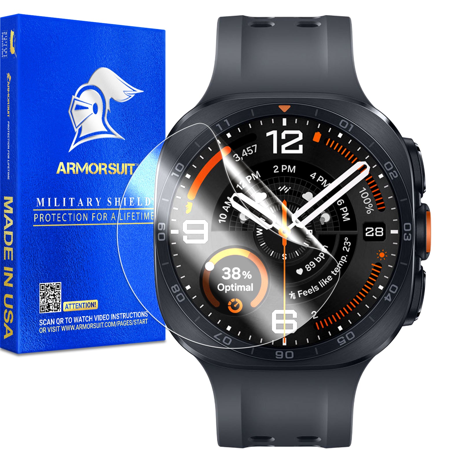 [6 Pack] ArmorSuit MilitaryShield Screen Protector Film For Samsung Galaxy Watch Ultra2 (2026)