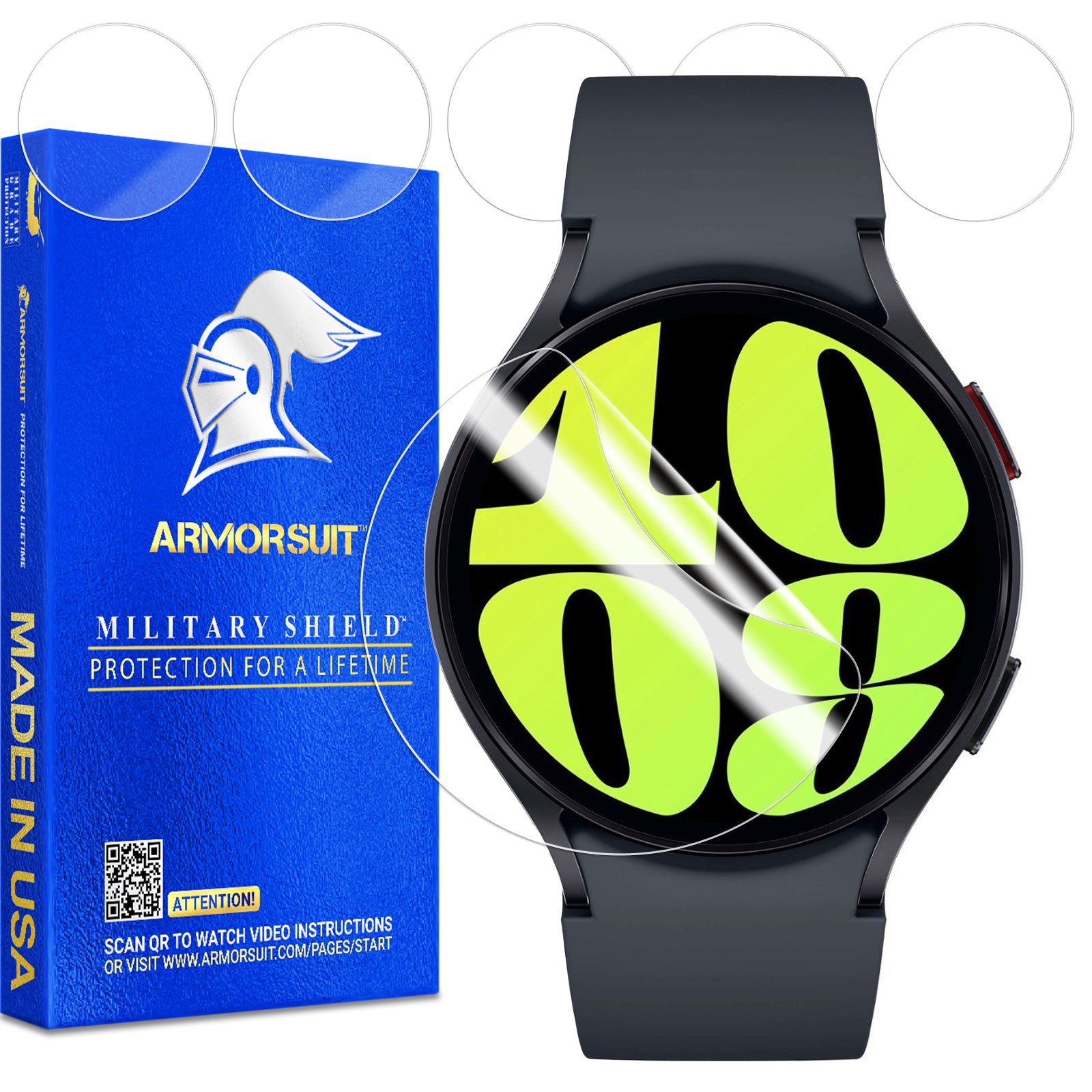6 Pack) ArmorSuit Screen Protector designed for Samsung Galaxy Watch