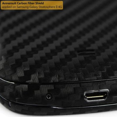 Samsung Galaxy Stratosphere II Screen Protector + Carbon Fiber Skin Protector