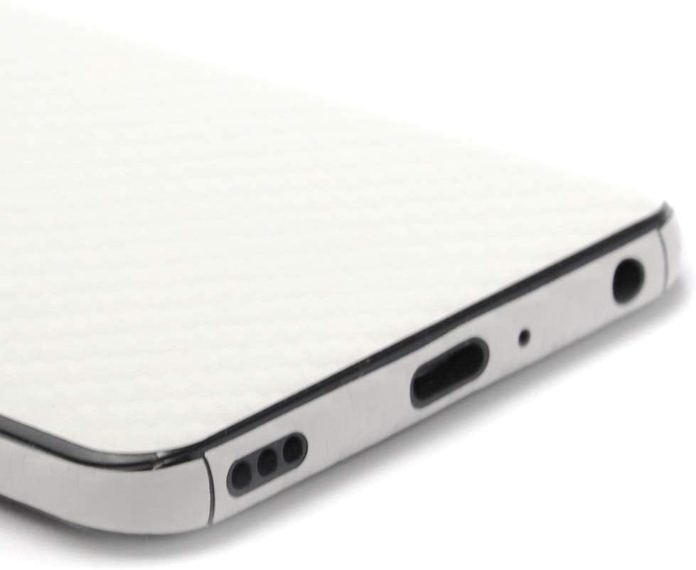 LG G8 ThinQScreen Protector + White Carbon Fiber Skin