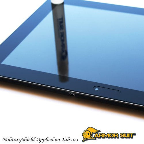 Samsung Galaxy Tab 10.1 Screen Protector + White Carbon Fiber Skin Protector