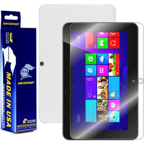 DELL XPS 10 Screen Protector + White Carbon Fiber Film Protector