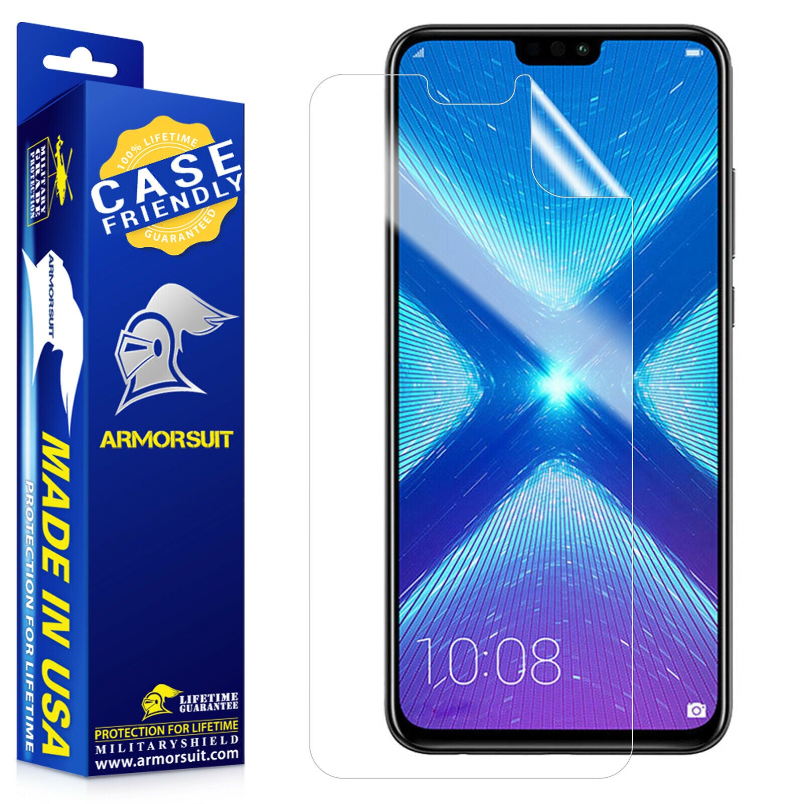 [2-Pack] Huawei Honor View 8X/9X Lite Case-Friendly Screen Protector