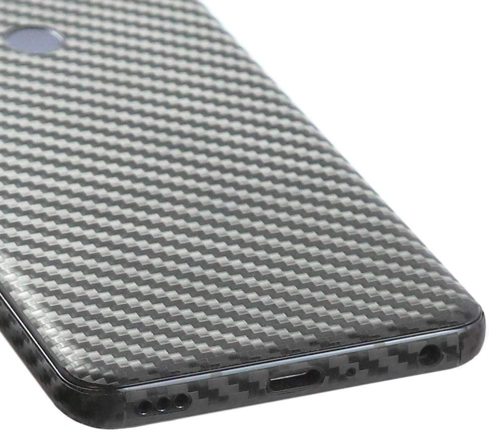 LG G8 ThinQ Screen Protector + Black Carbon Fiber Skin