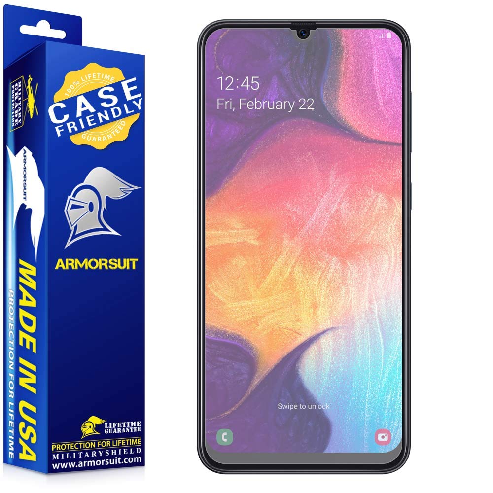 2-Pack] Samsung Galaxy A50 Matte Case-Friendly Screen Protector