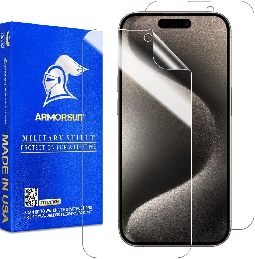 [2 Pack] ArmorSuit Apple iPhone 15 Pro (2023) Screen Protector