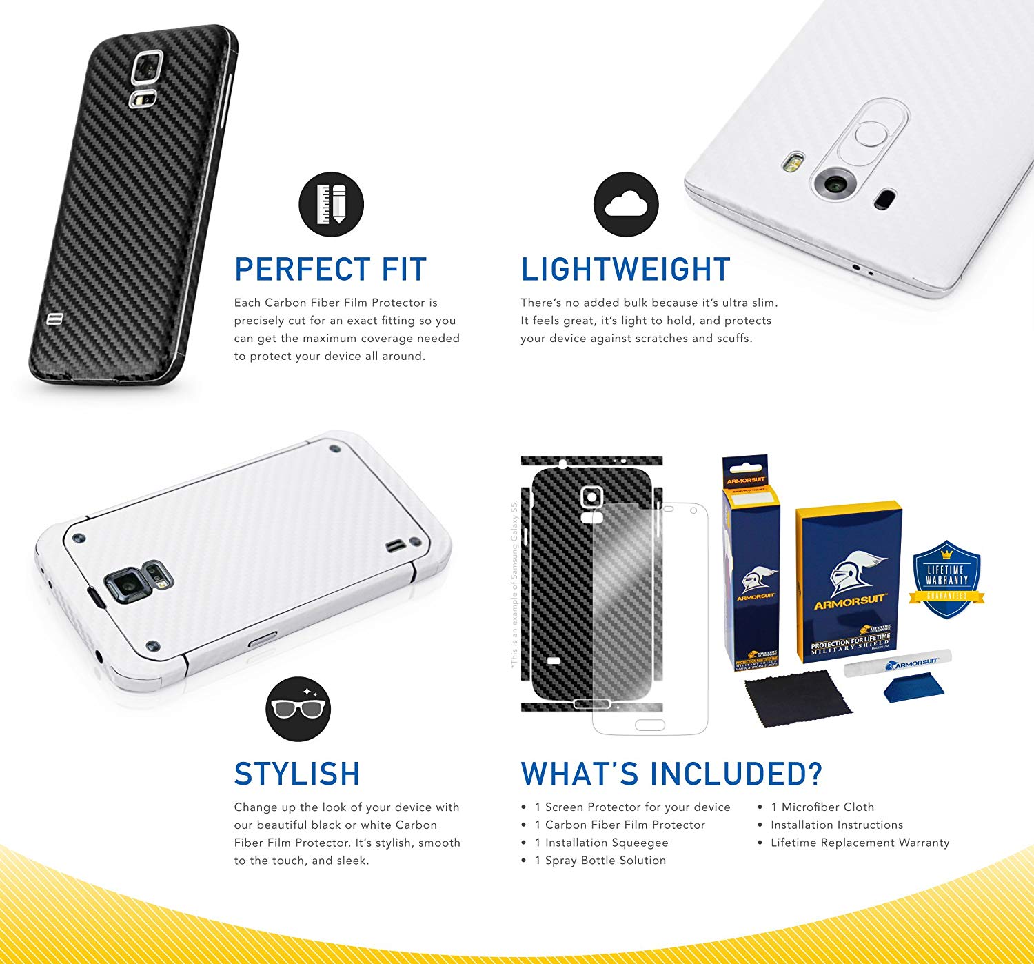Samsung Galaxy Note 10 Carbon Fiber Skin Protector