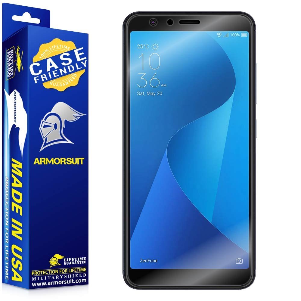 [2 Pack] Asus Zenfone Max Plus Case Friendly Screen Protector
