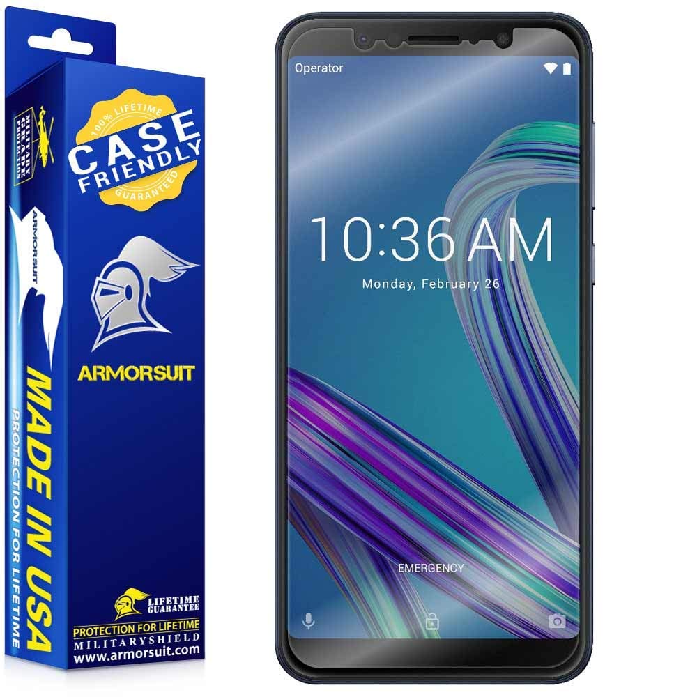 [2 Pack] Asus Zenfone Max Pro M1 Case Friendly Screen Protector