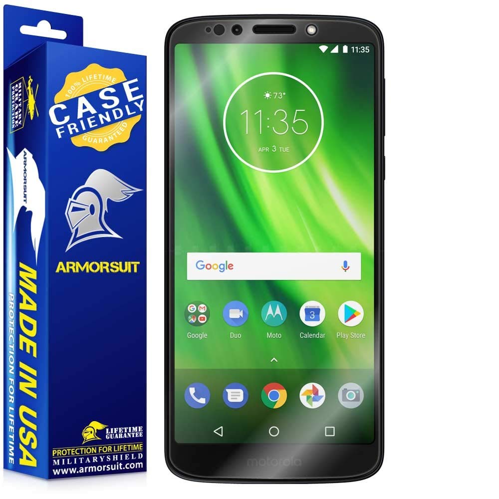 [2 Pack] Motorola Moto G6 Play Case-Friendly Screen Protector
