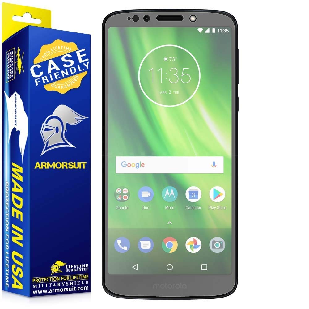 [2 Pack] Motorola Moto G6 Play Matte Case-Friendly Screen Protector