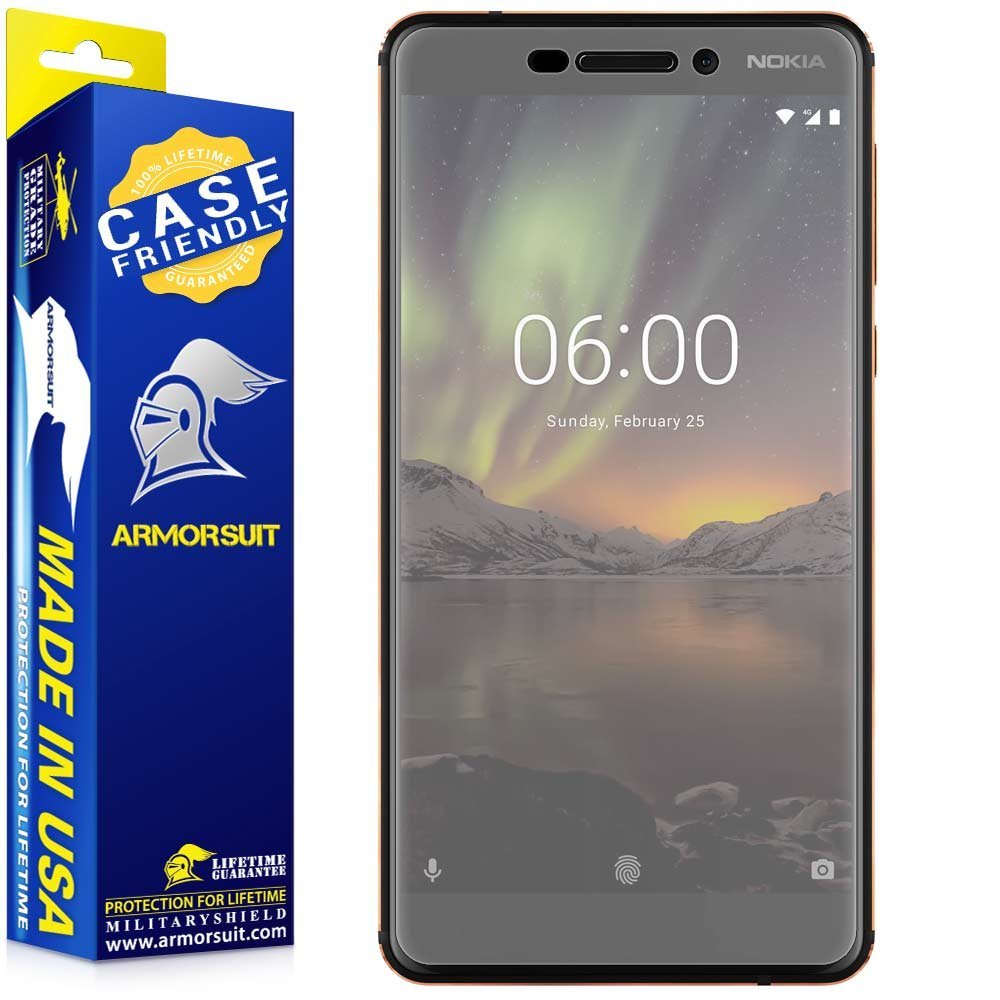 [2 Pack] Nokia 6.1 Matte Case Friendly Screen Protector