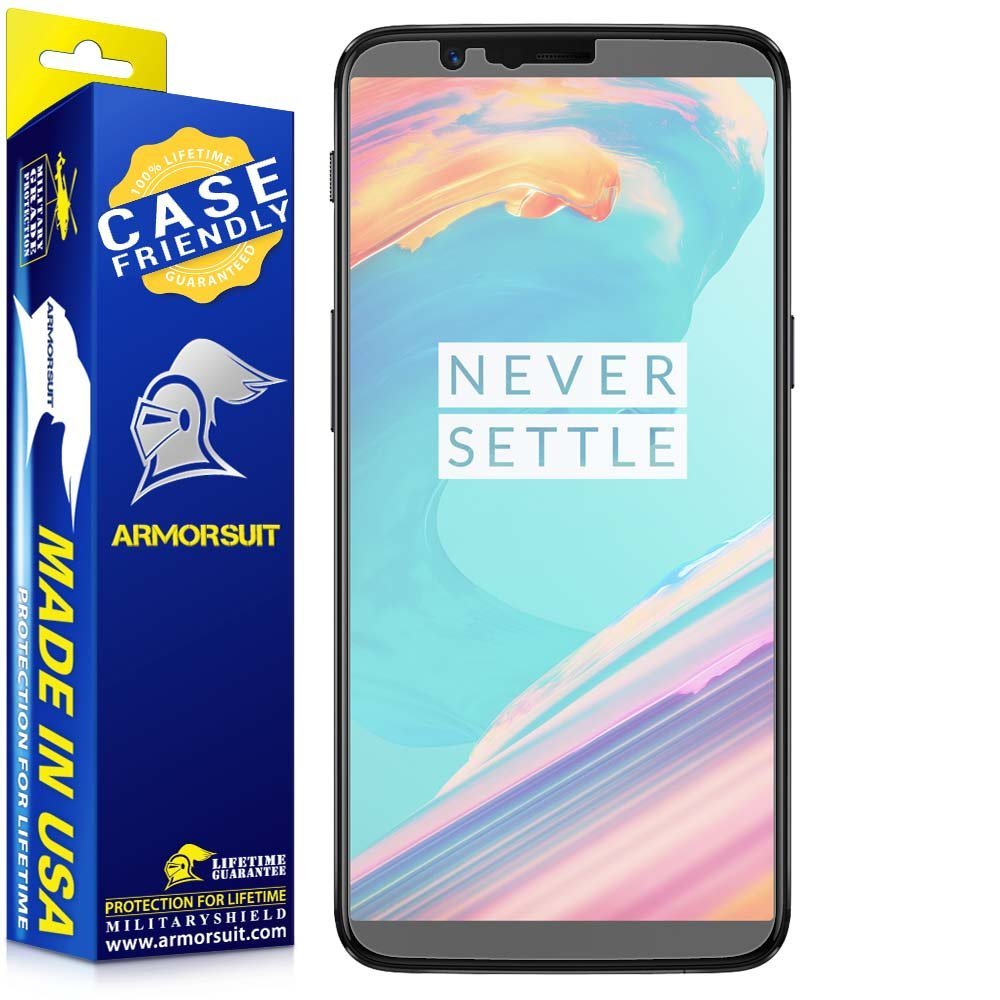 [2 Pack] OnePlus 5T Matte Case Friendly Screen Protector