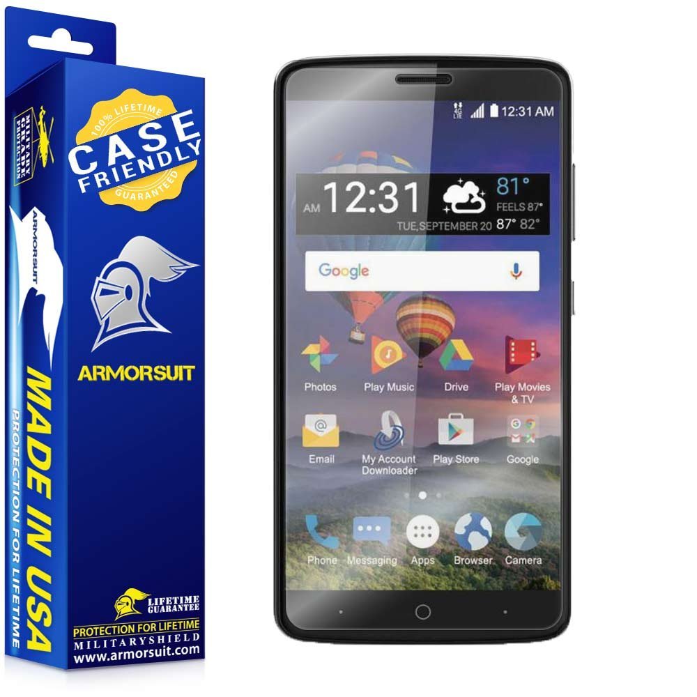 [2-Pack]  ZTE Max Blue Case Friendly Screen Protector