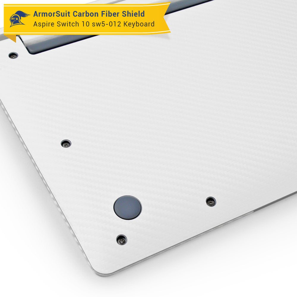 Acer Aspire Switch 10 (SW5-012) Keyboard Only - White Carbon Fiber Full Body Skin