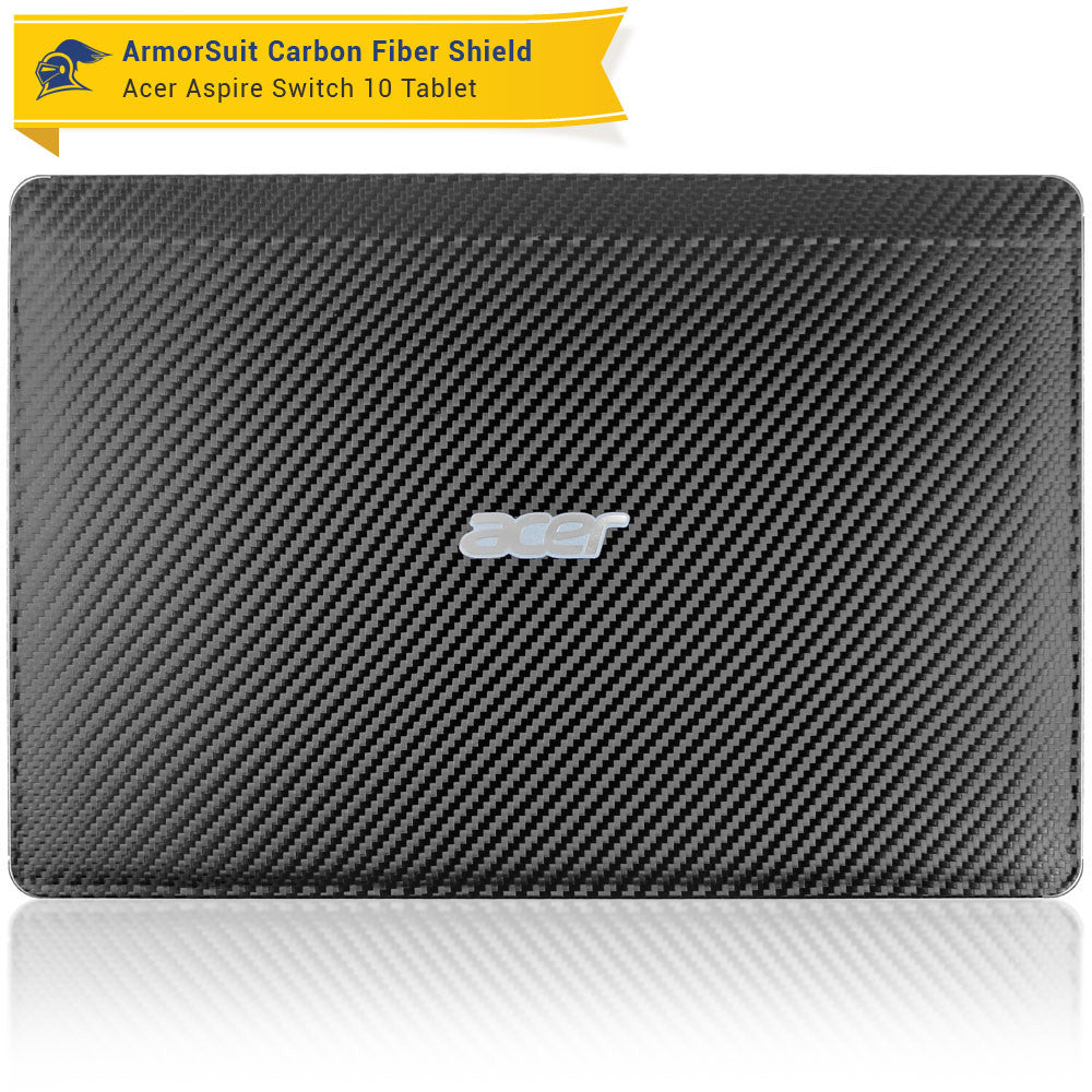 Acer Aspire Switch 10 (Model sw5-011) Screen Protector + Black Carbon Fiber Film Protector
