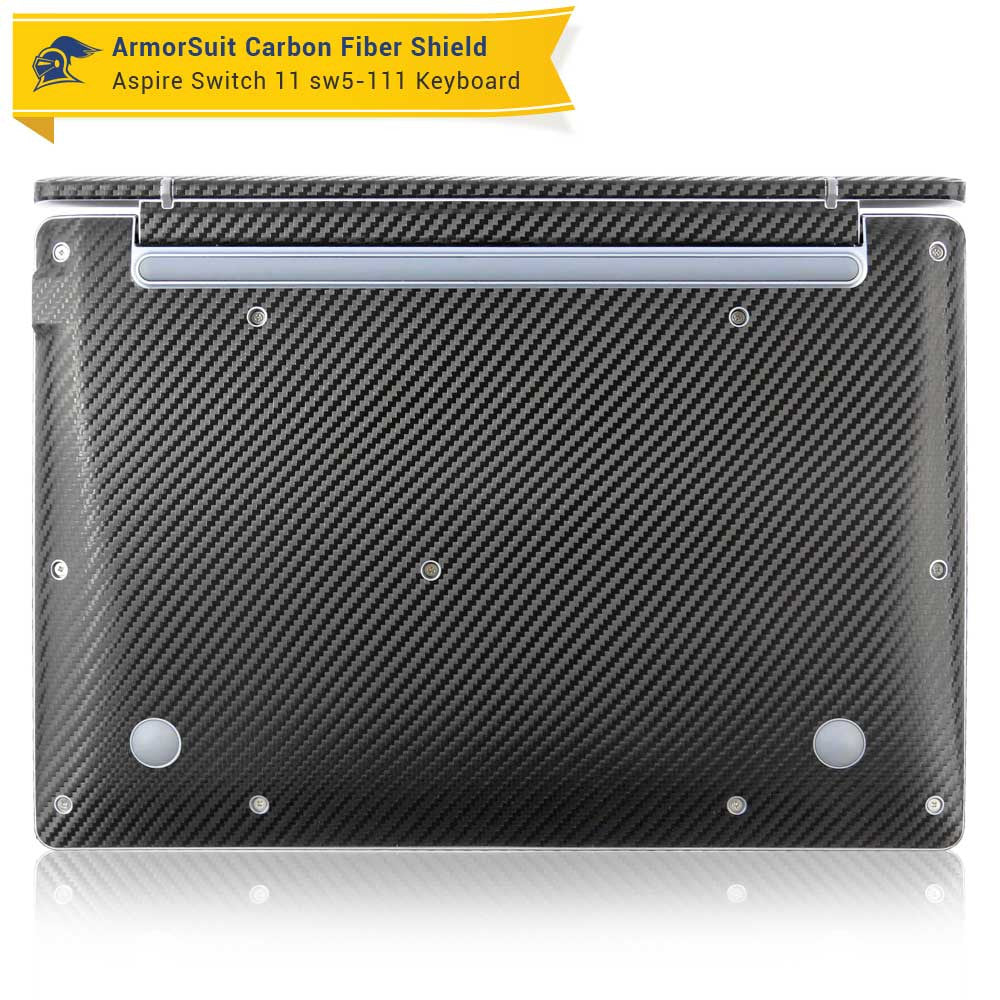 Acer Aspire Switch 11 (SW5-111) Screen Protector + Black Carbon Skin Protector  (Tablet & Keyboard)