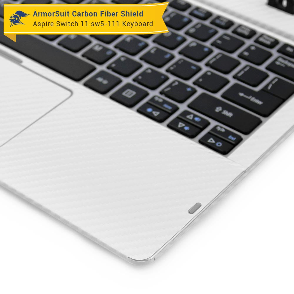 Acer Aspire Switch 11 (SW5-111) White Carbon Fiber Skin (Keyboard Only)