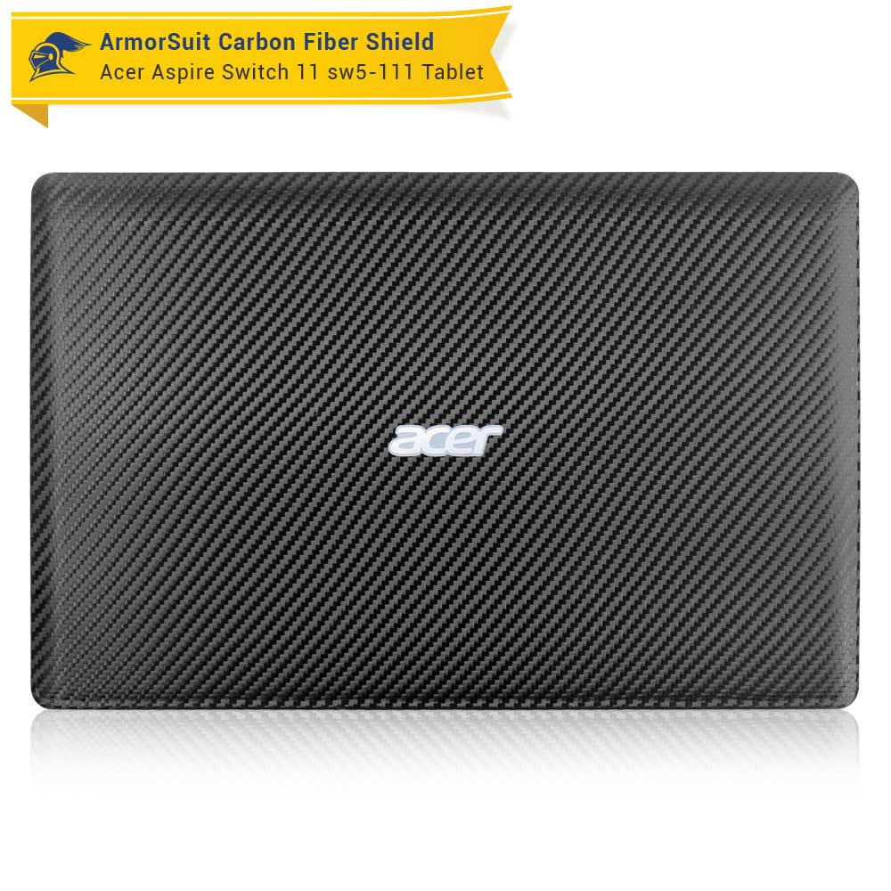Acer Aspire Switch 11 (SW5-111) Screen Protector + Black Carbon Skin Protector  (Tablet & Keyboard)